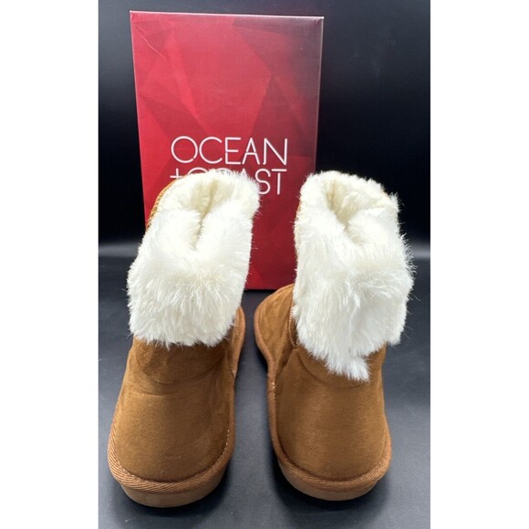 Ocean & Coast Krista Boots in Chestnut Micro Shearling SZ 8 NEW In Box‎ - Picture 4 of 6